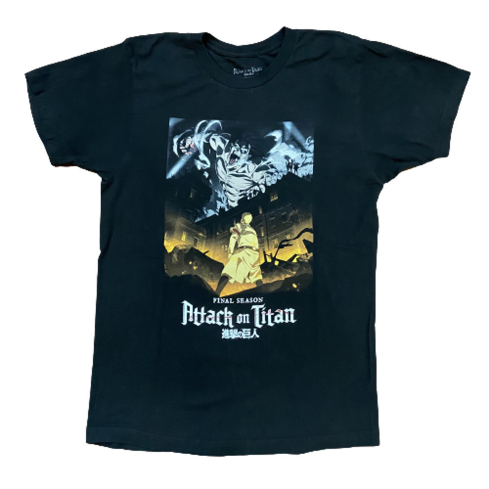 Attack On Titan Final Season Anime Black T-Shirt Men's Size Medium - Picture 8 of 8